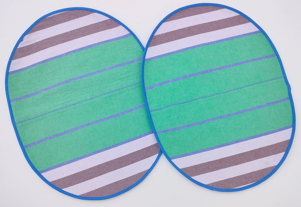 Woven Striped Oval Placemat Set