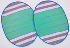Woven Striped Oval Placemat Set