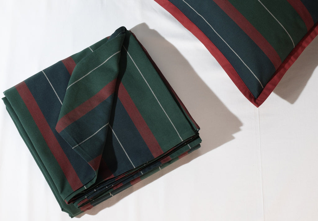 Premium Woven Dobby Striped Bed Sheet Set