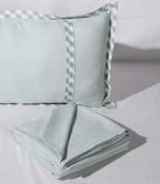 Mint Frost Woven Micro-Check Bed Sheet Set