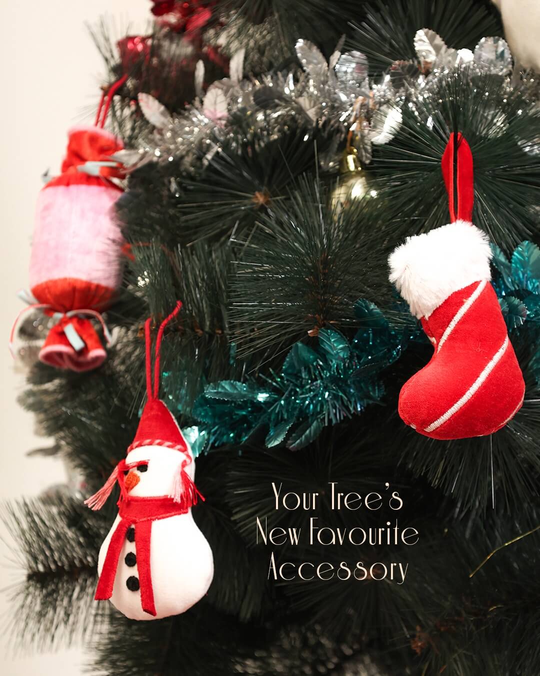 Cozy Velvet Snowman Hanging Ornament