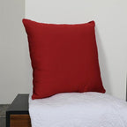 Cable Knit Decorative Throw Pillow - 22x22 inches, Solid Red, 100% Acrylic with Cotton Canvas Back, 15 Denier Fiberfill