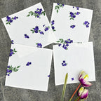 Violet Bloom Waffle Printed Dish Cloth Set Pack Of 4 Pieces