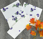 Violet Bloom Waffle Printed Dish Cloth Set Pack Of 4 Pieces