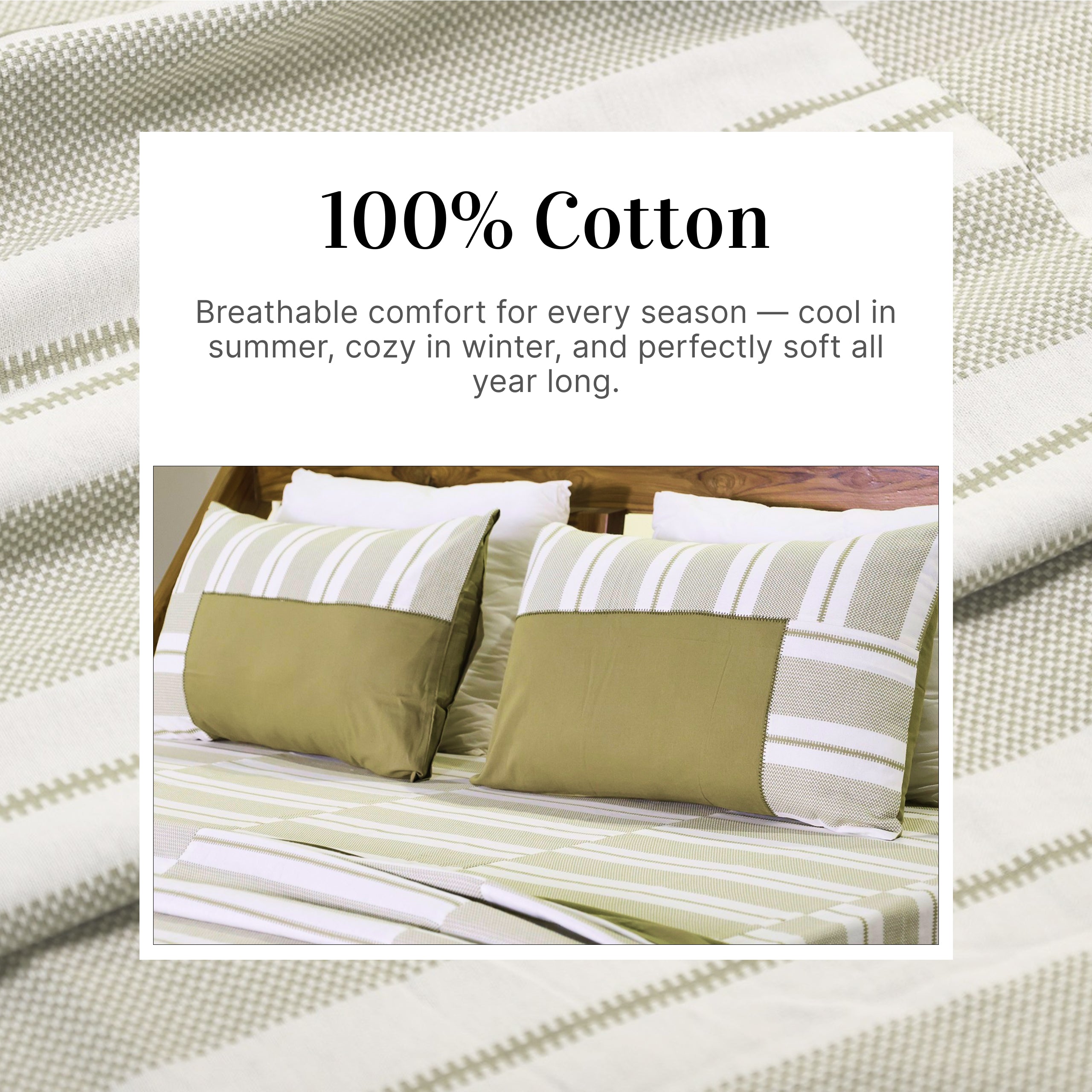 Heritage Stripe Patchwork Bed Cover Set
