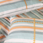 Artisan Yarn-Dyed 100Tc Striped Cotton Flat Bed Sheet Set