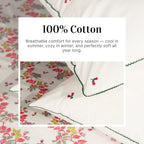 EcruE Elevate Aesthetic Printed 100% Cotton Flat Bed Sheet Set – Soft, Breathable & Premium Comfort