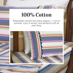 Palette Yarn-Dyed Striped Cotton Flat Bed Sheet Set