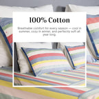 Studio Stripe Yarn-Dyed Cotton Flat Bed Sheet Set