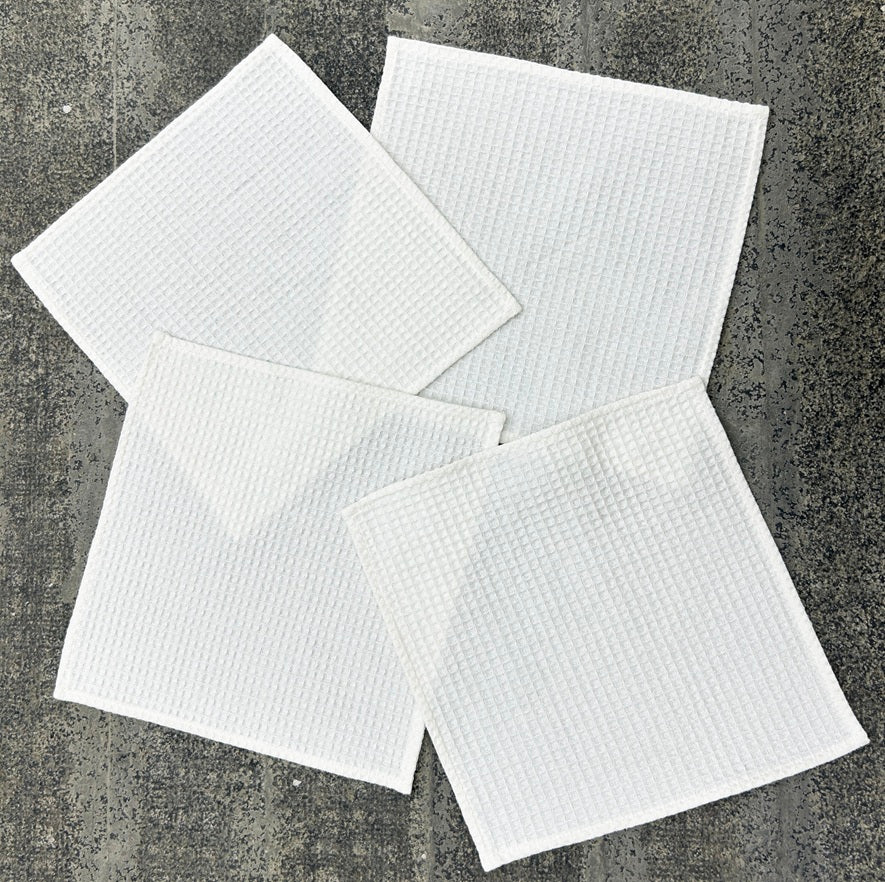 Pure Alpine Waffle Dish Cloth Set  Pack Of 4 Pieces