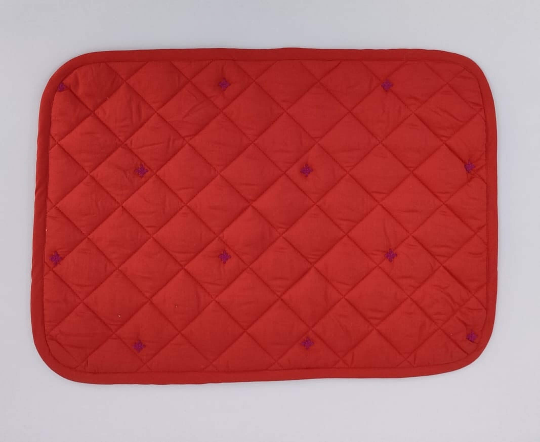 Classic Gingham Christmas Quilted Placemat