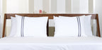 Premium Minimalist Linear 400Tc Cotton Satin Flat Bedding Set