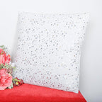 EcruE Luxury Sequins Embroidered Cushion – A Luxurious Touch of Glamour (18x18") | Elegant Home Décor Accent