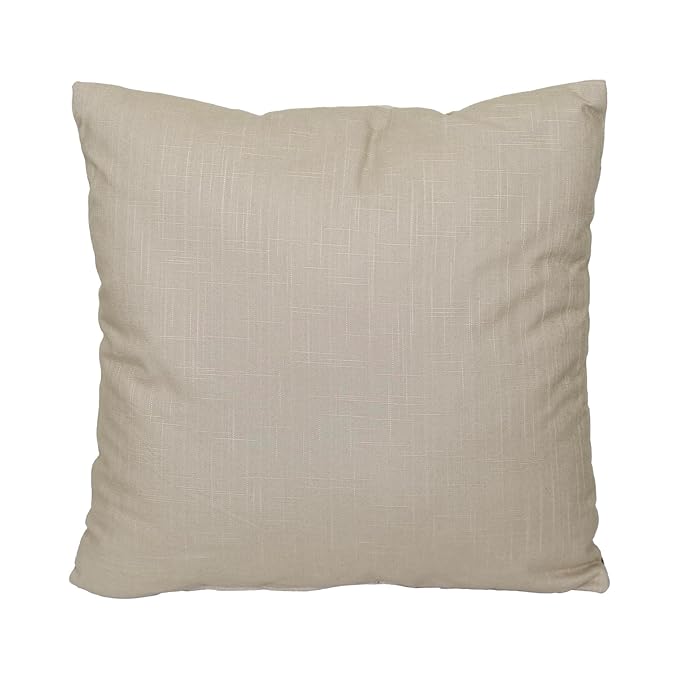 EcruE Luxury Santa Printed Cushion - 18x18 Inches, 10 Lea Linen Fabric, Festive Holiday Decor | Elegant Home Décor Accent