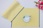 Premium Solar Stripe Woven Placemat Set Pack of 2pieces