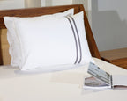 Premium Minimalist Linear 400Tc Cotton Satin Flat Bedding Set