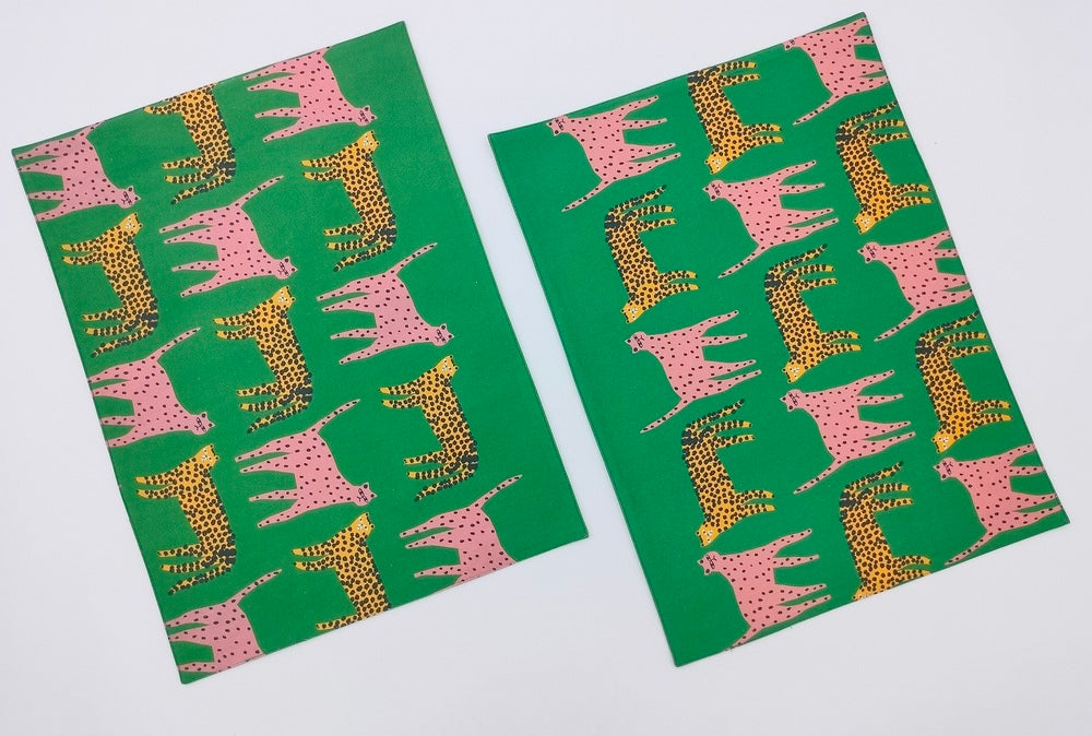 Jungle Rhythm Leopard Placemat Set Pack of 2 Pieces