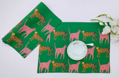 Leopard Printed Cotton Twill Placemat Set of 2