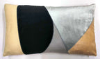 Angular Color Block Lumbar Pillow 14x24''