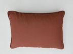 EcruE Luxury "Luxury Velvet Patch Embroidered Pillow | 14x20'' | 100% Cotton Canvas | Hand-Embroidered with Red Velvet Hearts | Non-Woven Filler | Valentine Cushion | Elegant Home Décor Accent