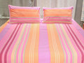 EcruE Luxury Ecrue Premium 100% Cotton Woven Striped Textured Bed Sheet Set - Soft Pastel Stripes, Breathable & Durable, Includes Pillow Covers, King Size | Elegant Home Décor Accent