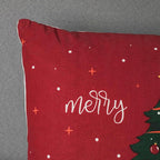 EcruE Luxury Christmas Tree Printed Cushion – Festive Holiday Decor (16x16") | Elegant Home Décor Accent