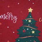 EcruE Luxury Christmas Tree Printed Cushion – Festive Holiday Decor (16x16") | Elegant Home Décor Accent