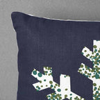 EcruE Luxury Snowflake Printed Cushion (16x16") – Cozy Winter Charm | Elegant Home Décor Accent