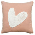 EcruE Luxury Heart Tufted  18x18'' Valentine  Cushion – Soft Cotton Canvas Throw Pillow with Loop Tufting | Cozy Valentine’s Day Gift for Home Décor, Sofa & Bedroom | Elegant Home Décor Accent