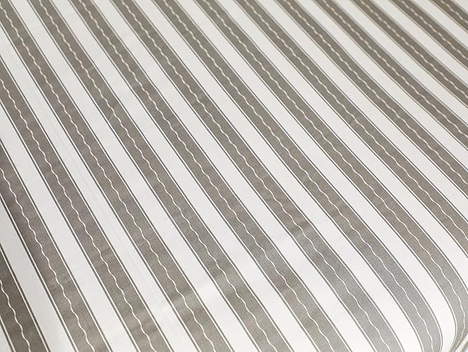 EcruE Luxury Harbour Stripe 180TC Cotton Flat Bed Sheet Set | Elegant Home Décor Accent