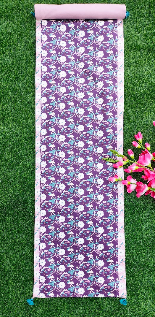 Amethyst Vine Velvet Tassel Runner