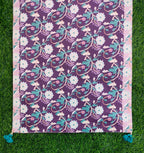 Amethyst Vine Velvet Tassel Runner