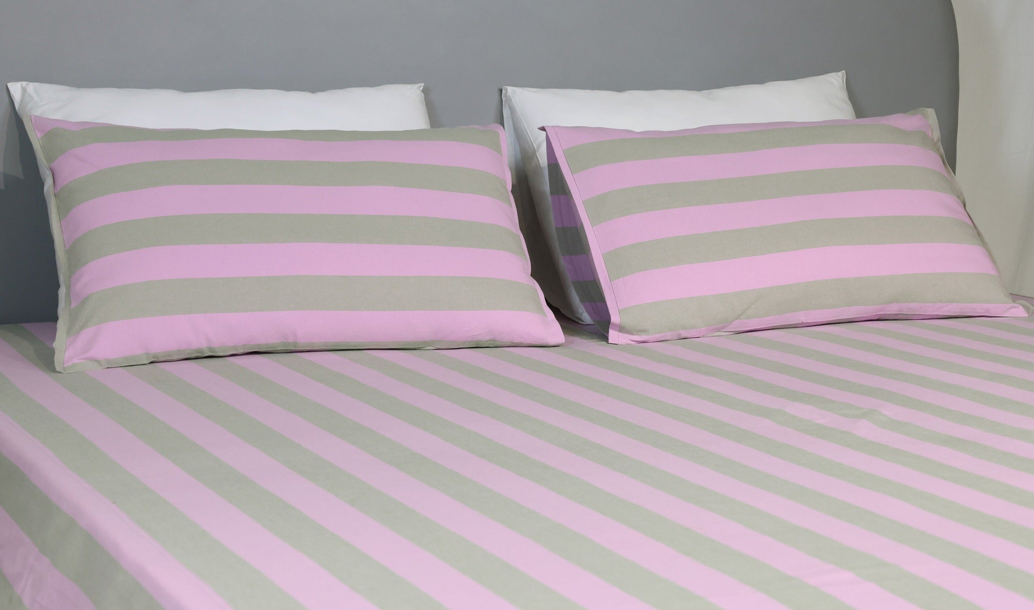 Premium Yarn-Dyed Woven Striped Bed Sheet Set