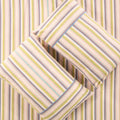 Shoreline Woven Cotton Striped Flat Bed Sheet Set