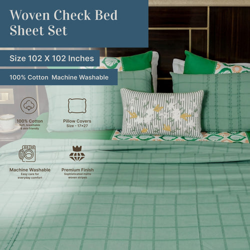 Classic Yarn-Dyed Woven Check Bed Sheet Set