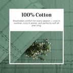 EcruE Luxury Yarn-Dyed Woven Checked Bed Sheet Set – 100% Cotton, Soft, Breathable & Durable