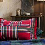 EcruE Premium Woven Cotton Plaid Bed Sheet Set – 100% Cotton, Soft, Breathable & Durable