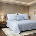 Luxury Woven Cotton/Poly Stripe Bed Sheet Set