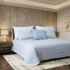 Luxury Woven Cotton/Poly Stripe Bed Sheet Set