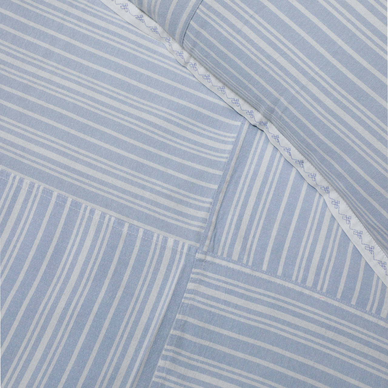 Luxury Woven Cotton/Poly Stripe Bed Sheet Set