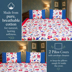 EcruE Premium Abstract Motif Printed 100% Cotton Bed Sheet Set – Soft, Breathable & Comfortable
