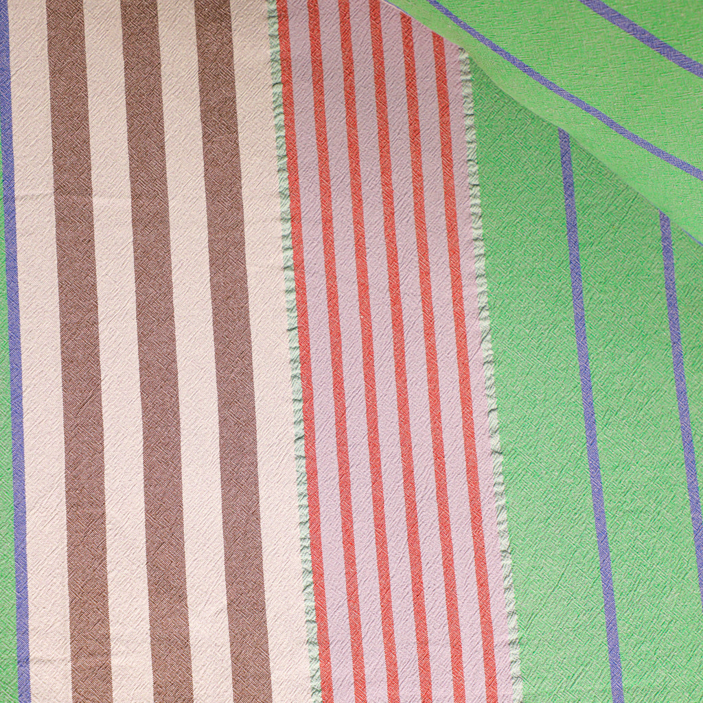 Luxury Woven Cotton Striped Textured Bed Sheet Set