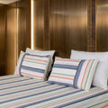 Premium Woven Cotton Stripe Flat Bed Sheet Set