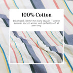 Premium Woven Cotton Stripe Flat Bed Sheet Set
