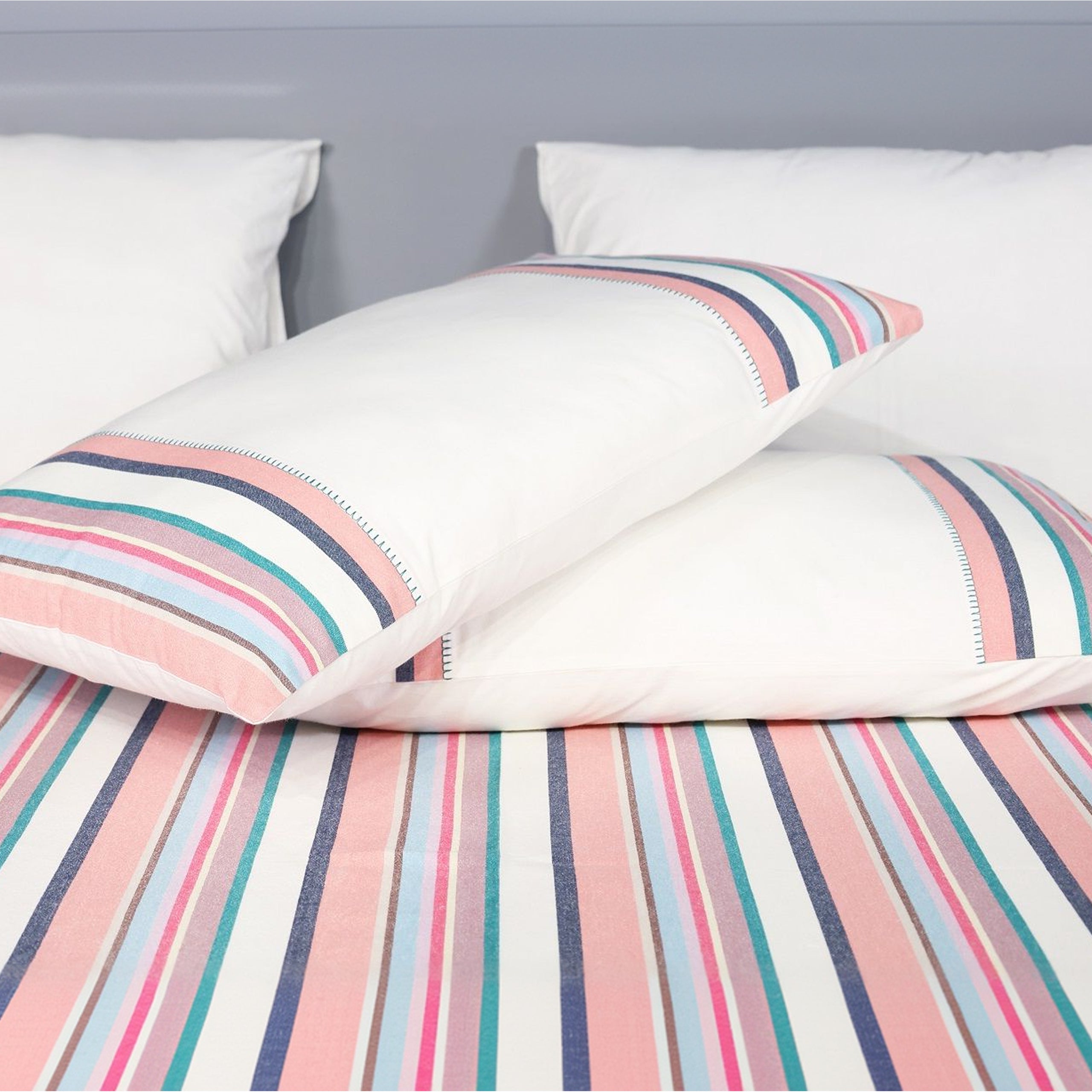 Prism Woven Stripe Cotton Flat Bed Sheet Set