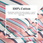 Prism Woven Stripe Cotton Flat Bed Sheet Set