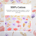 Premium Floral Watercolor Bed Sheet Set