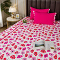 EcruE Premium Floral Printed 100% Cotton Bed Sheet Set – Soft, Breathable & Comfortable