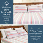Multi-Colour Yarn-Dyed Stripe 100% Cotton Bed Sheet Set