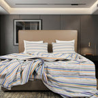 Atelier Yarn-Dyed Striped Cotton Flat Bed Sheet Set